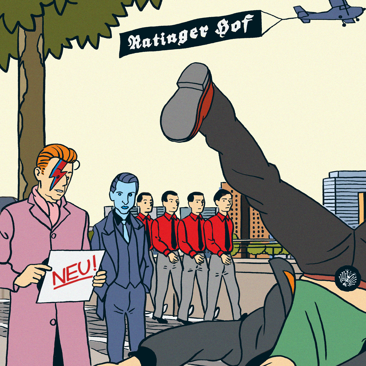 Was macht David Bowie am Rheinufer?