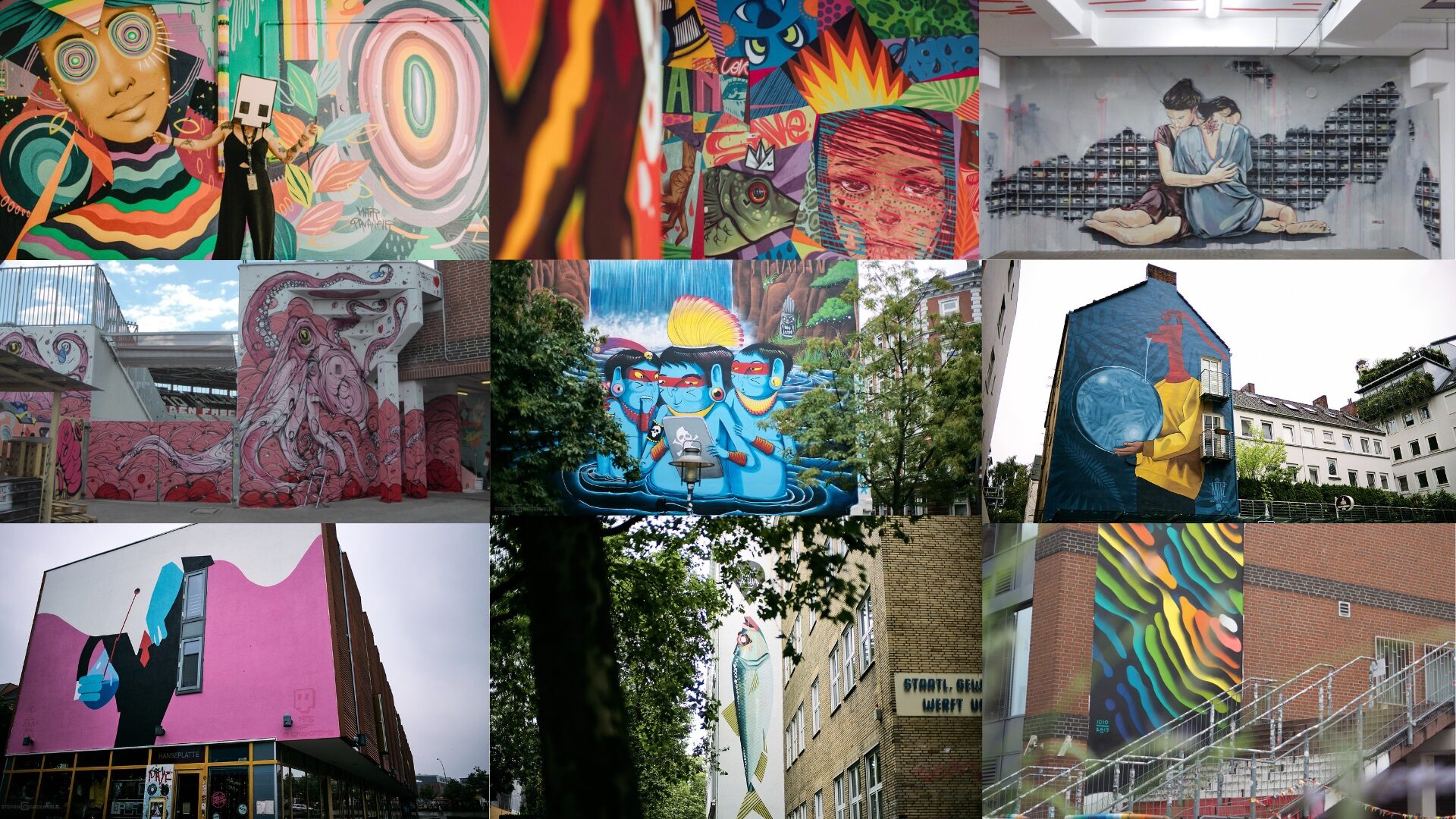 Collage aus verschiedenen Murals.
