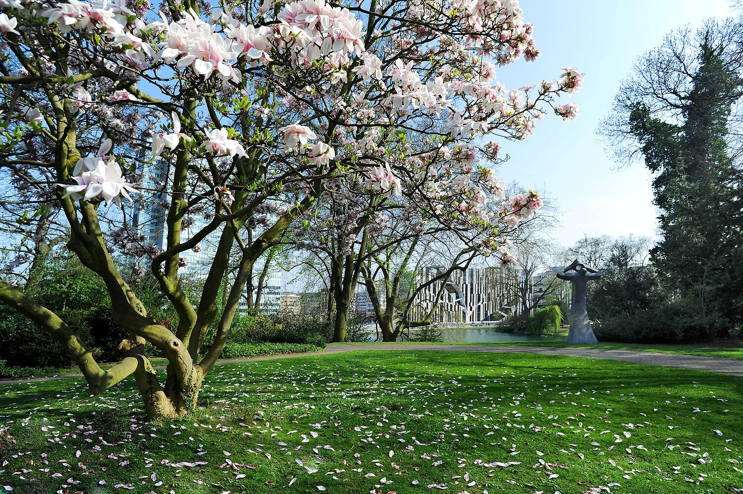 Blick vom Hofgarten auf den Kö-Bogen I.