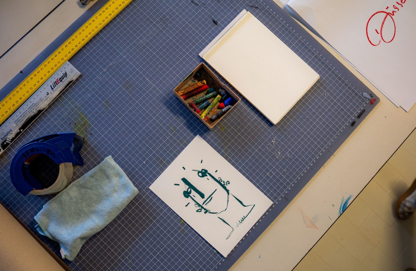 Eine Illustration, ein sogenannter "Head" von Steffen Mumm.