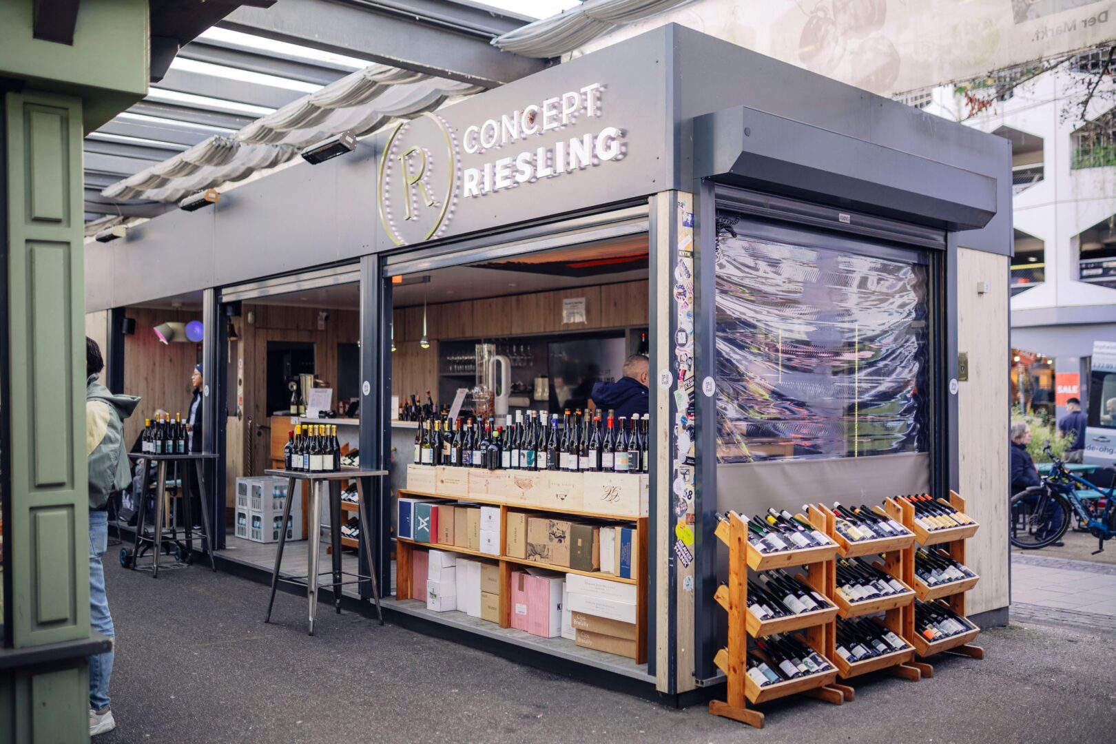 Der Stand von Concept Riesling auf dem Carlsplatz.